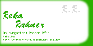 reka rahner business card